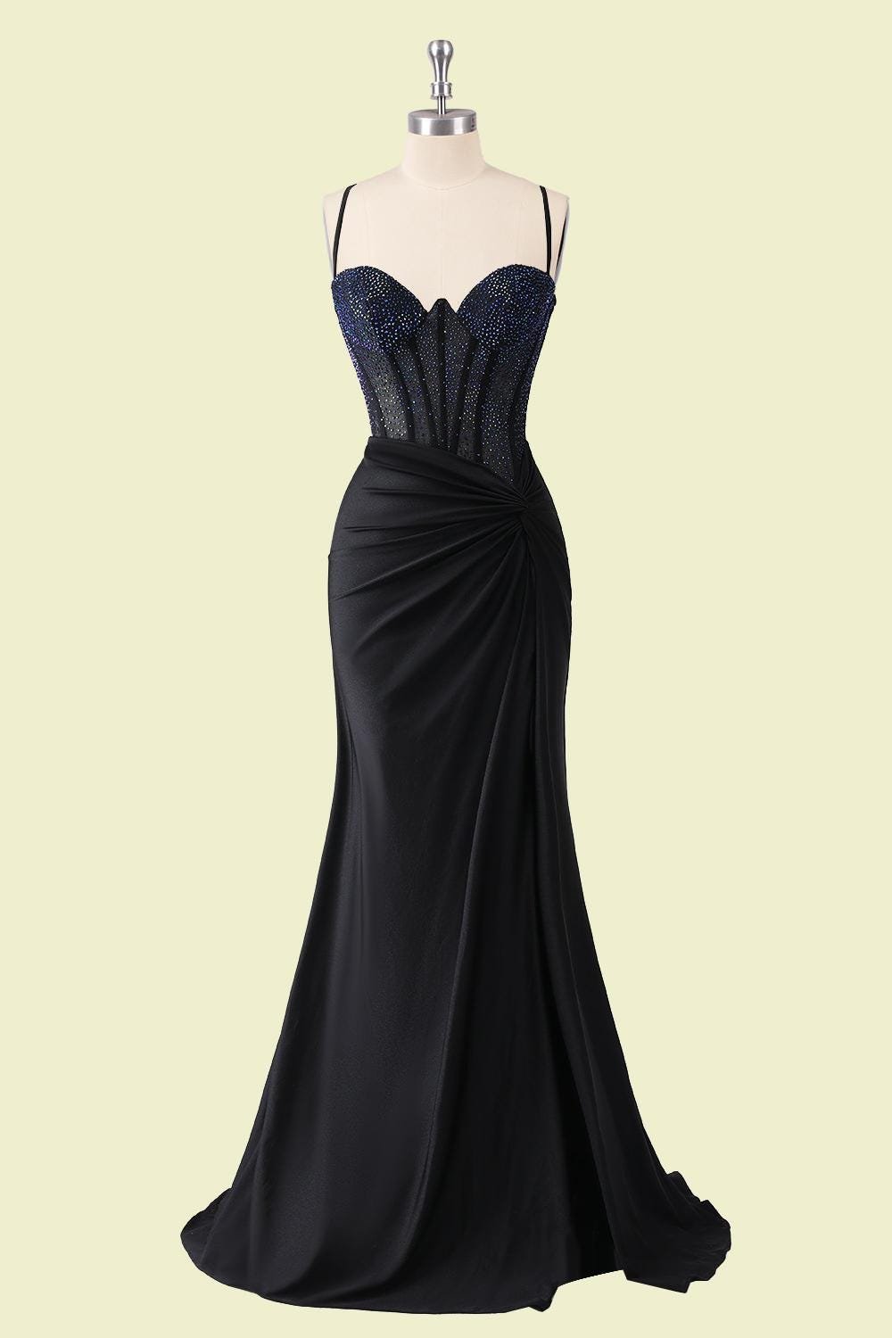 Black Prom Dress 2026 Ethereal Style, Custom Made Beaded Evening Gown, Formal Gala Wear - Image 4