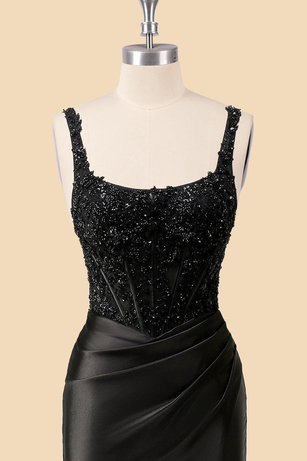 Black Prom Dress 2026 Ethereal Style, Custom Made Beaded Evening Gown, Formal Gala Wear - Image 6