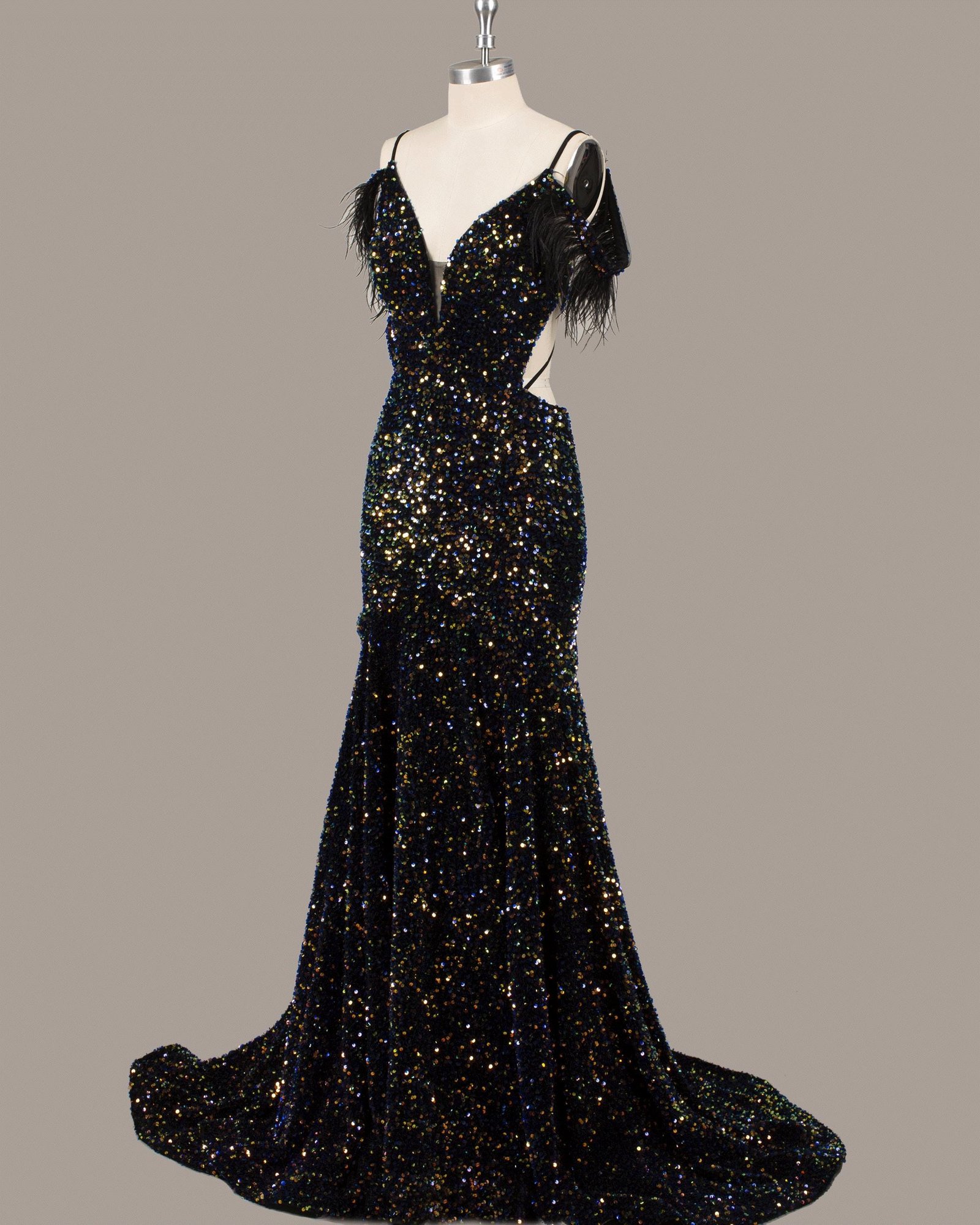 Custom Made Satin Evening Gown