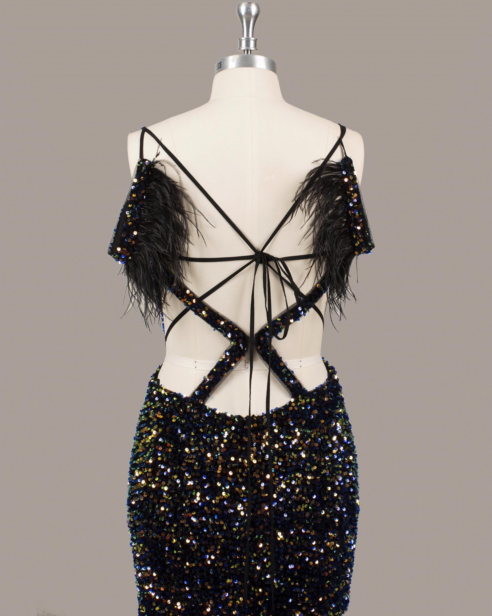 Black Prom Dress 2026 Glitter Maximalism, Custom Made Satin Evening Gown, Formal Gala Wear - Image 5