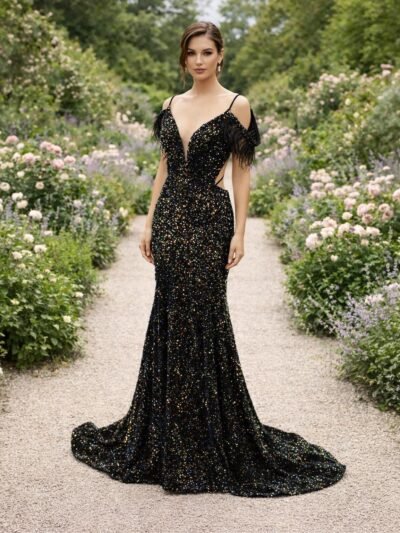 Black Prom Dress 2026 Glitter Maximalism