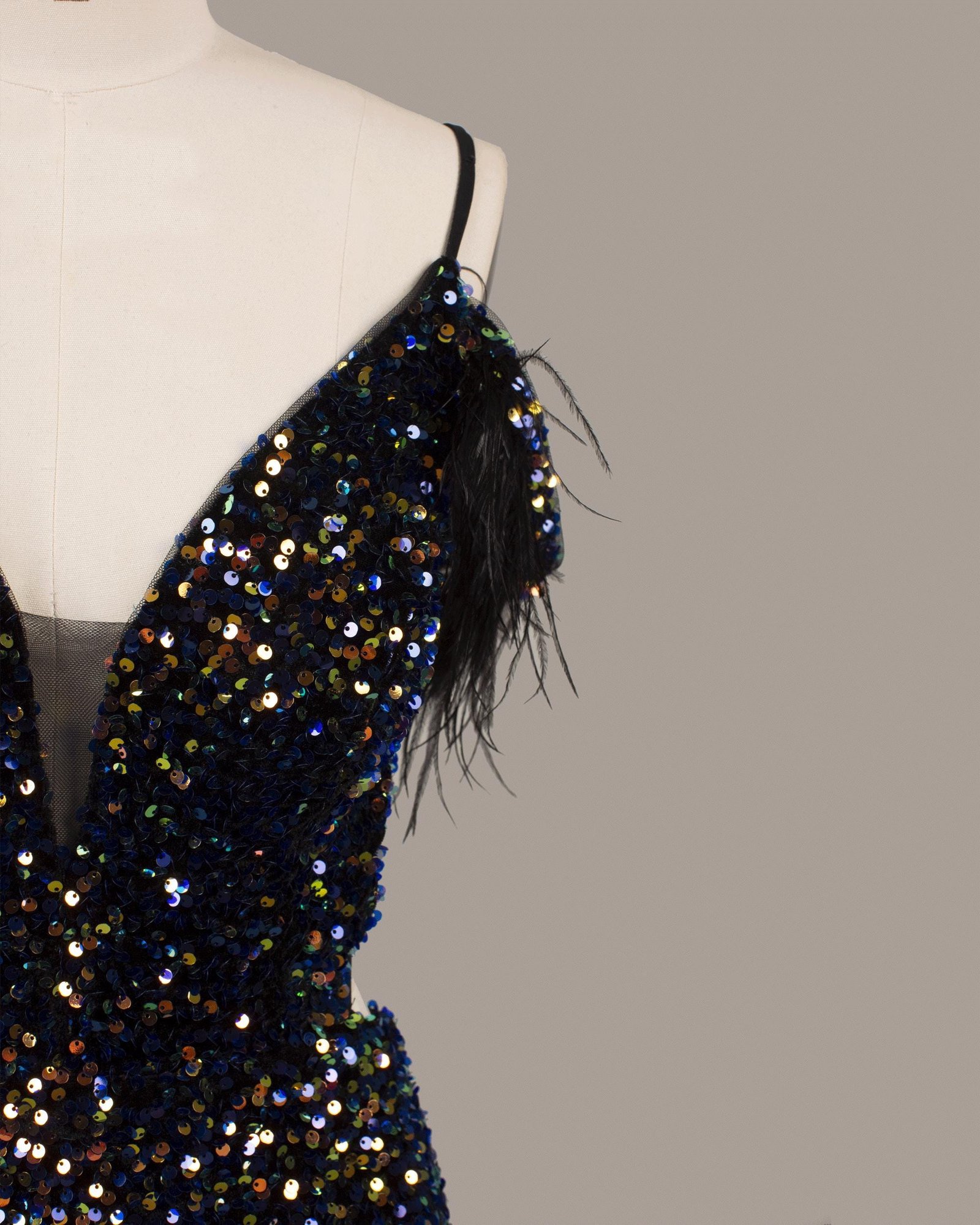 Black Prom Dress 2026 Glitter Maximalism, Custom Made Satin Evening Gown, Formal Gala Wear - Image 6