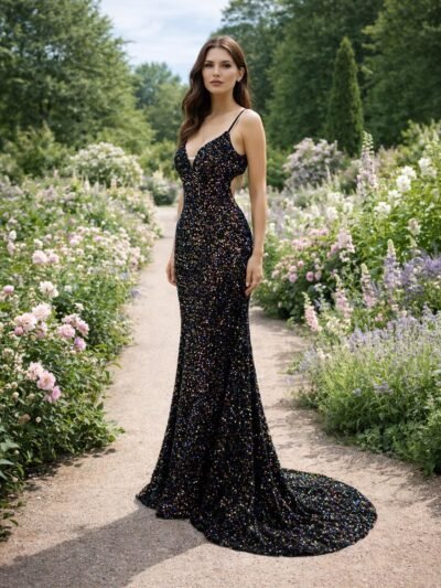Black Prom Dress 2026 Glitter Maximalism