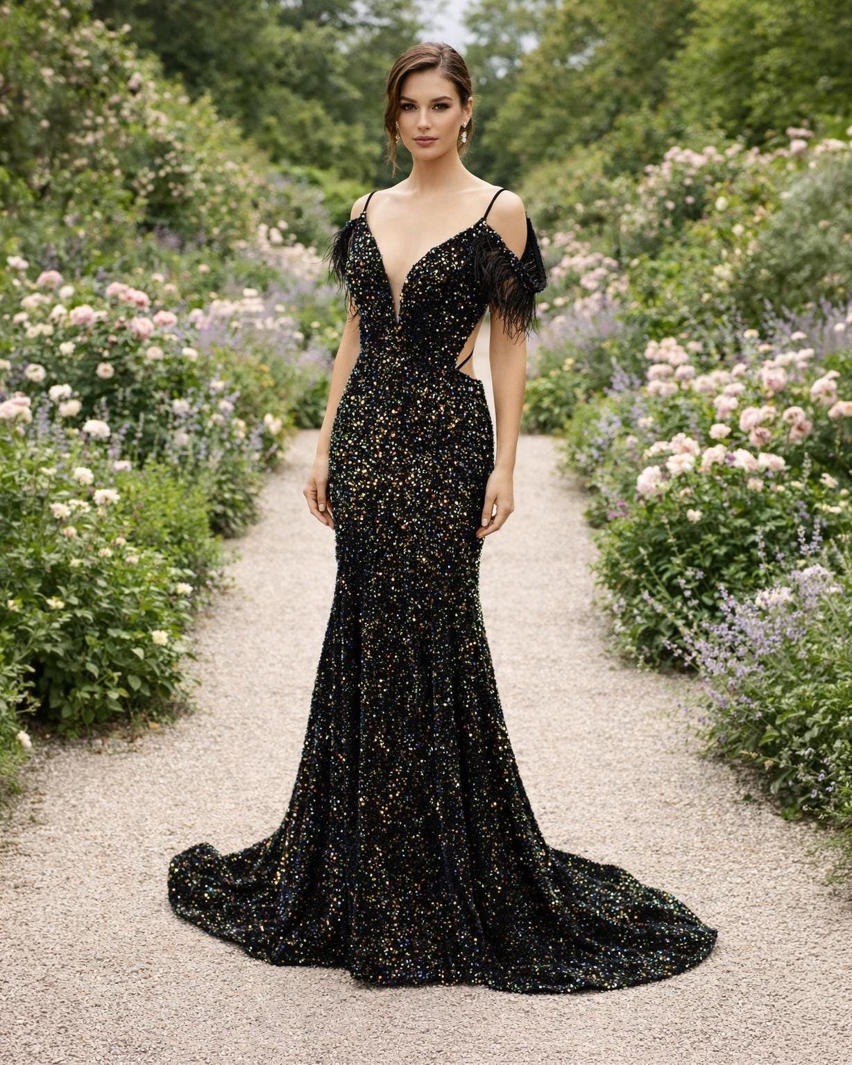 Black Prom Dress 2026 Glitter Maximalism