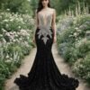 Black Prom Dress 2026 Regencycore Lace