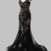 Elegant Gothic Wedding Guest Gown