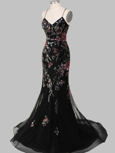 Elegant Gothic Wedding Guest Gown