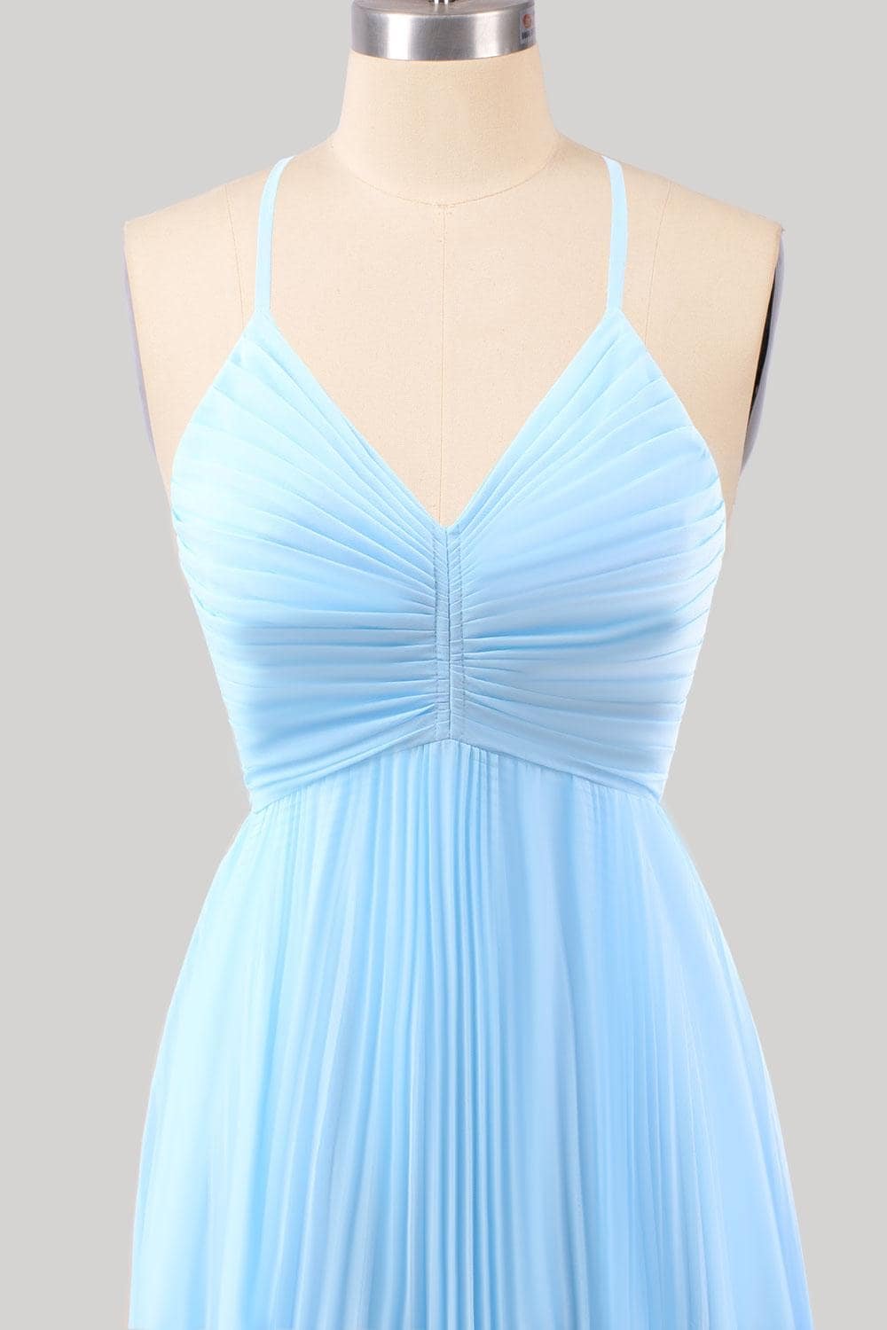 Blue Prom Dress 2026 Ethereal Style, Custom Made Chiffon Evening Gown, Formal Gala Wear - Image 5