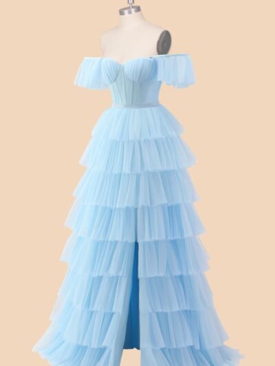 Custom Made Tulle Evening Gown