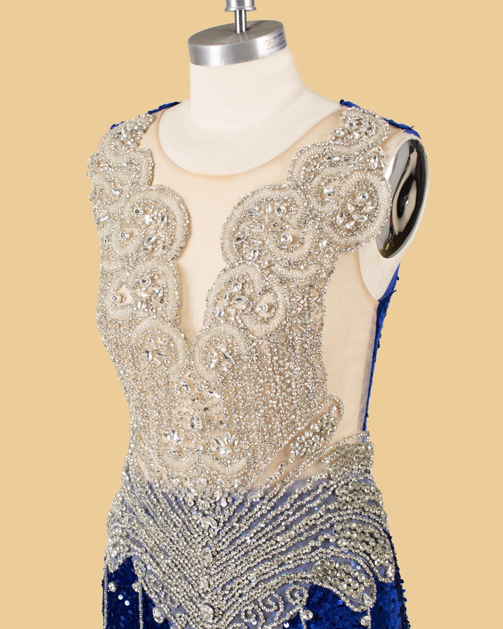 Blue Prom Dress 2026 Regencycore Lace, Custom Made Crystal Evening Gown, Formal Gala Wear - Image 5