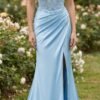 Custom Made Satin Evening Gown