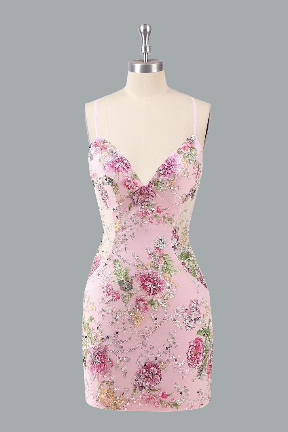 Blue Prom Dress 3D Floral Applique, Custom Made Embroidery Evening Gown, Formal Gala Wear - Image 10