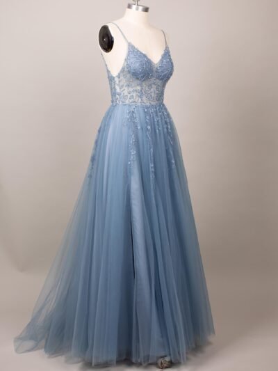 Custom Made Satin Evening Gown
