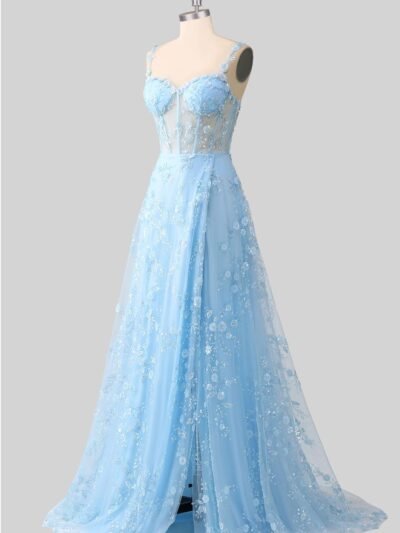 Custom Made Satin Evening Gown