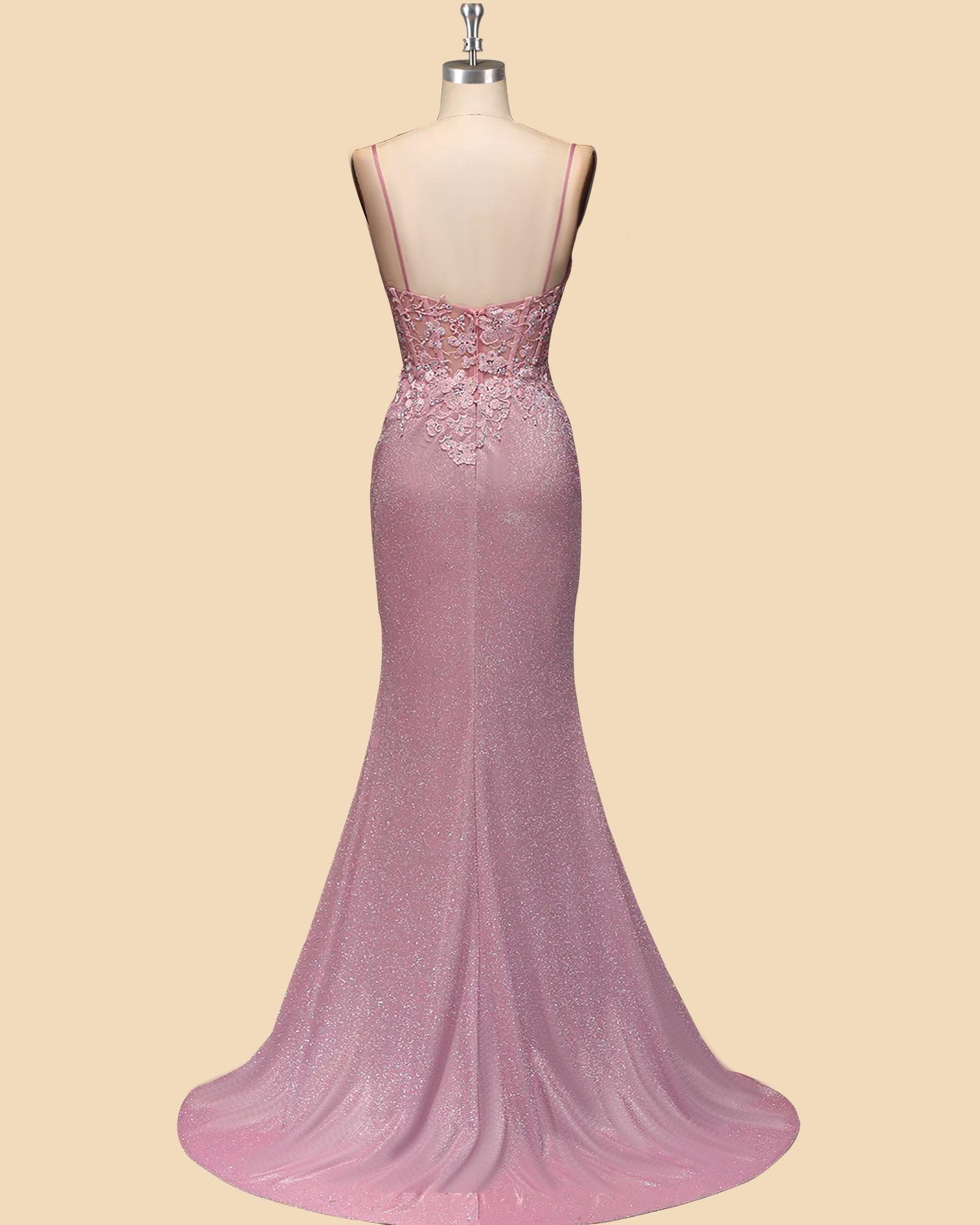 Blush Prom Dress 2026 Regencycore Lace, Custom Made Crystal Evening Gown, Formal Gala Wear - Image 4
