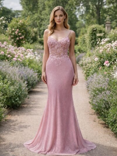 Blush Prom Dress 2026 Regencycore Lace