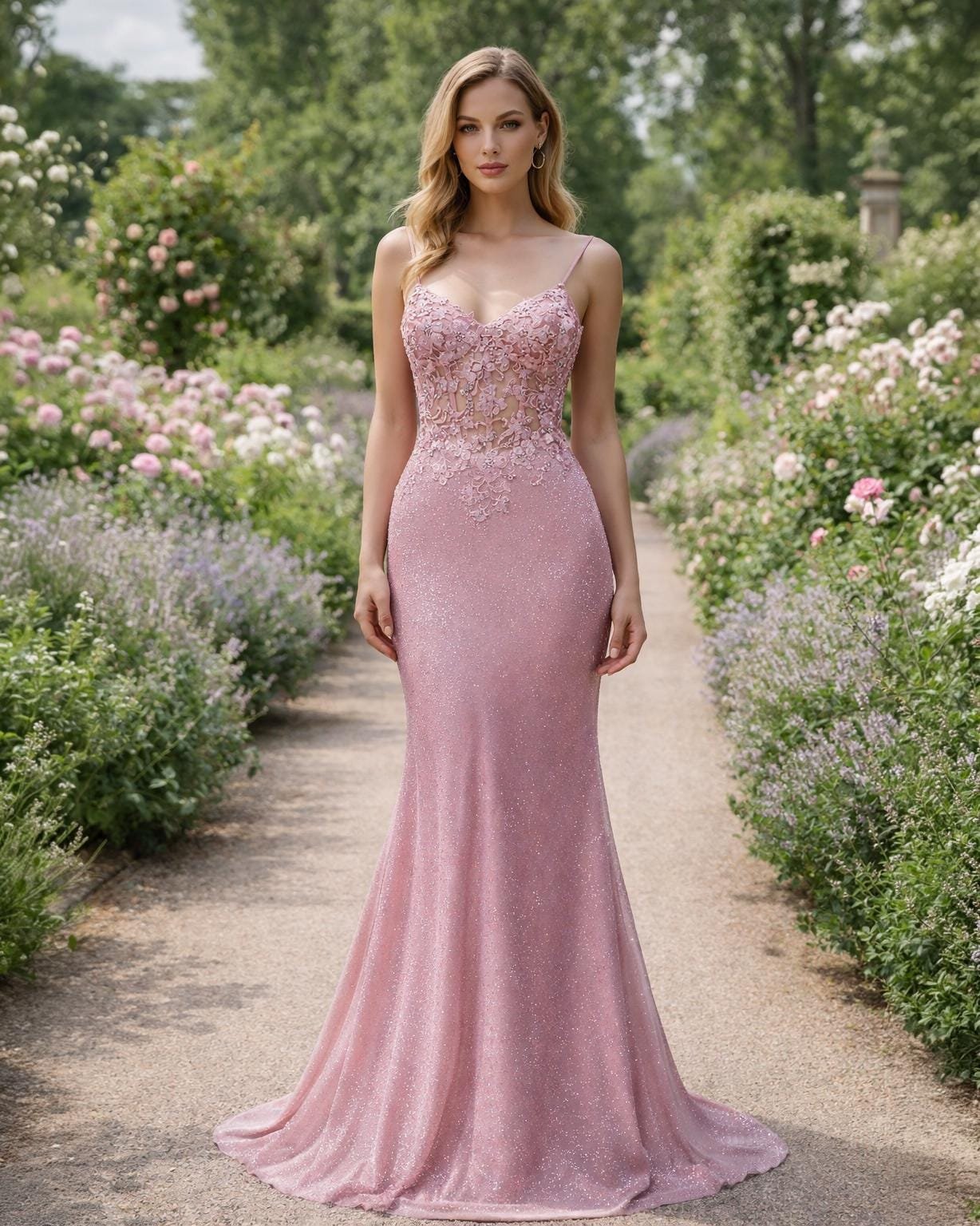 Blush Prom Dress 2026 Regencycore Lace
