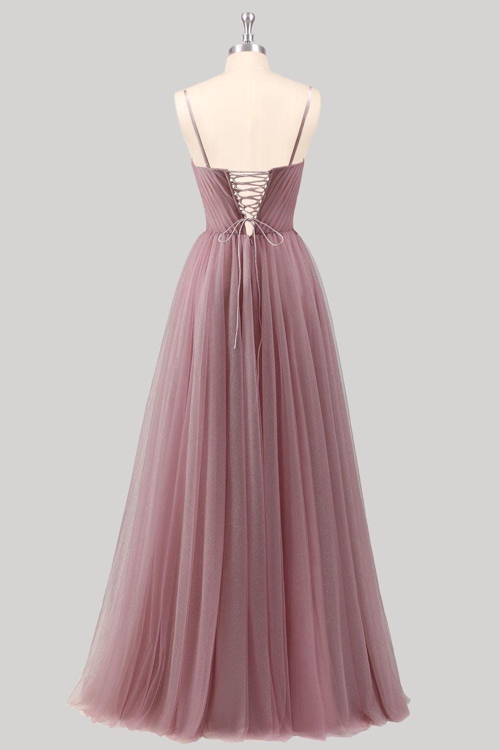 Blush Prom Dress 3D Floral Applique, Custom Made Crystal Evening Gown, Formal Gala Wear - Image 4