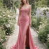Blush Prom Dress  3D Floral Applique