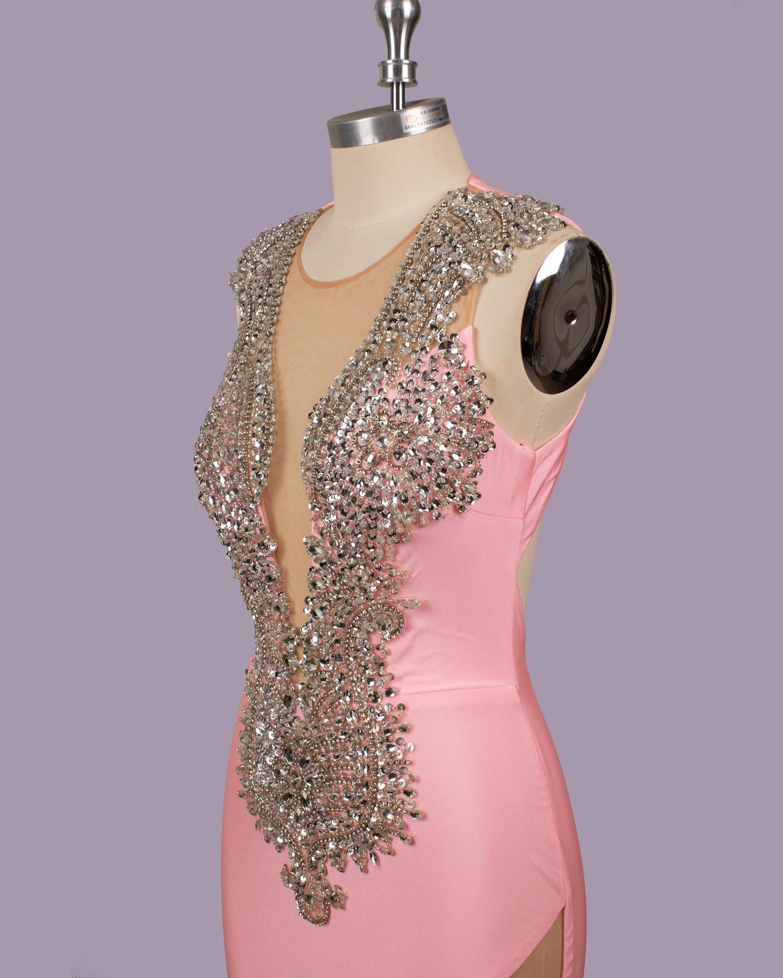 Custom Crystal Pink Mermaid Prom Dress Beaded Luxury Evening Gown Formal Garden Party Attire - Image 6