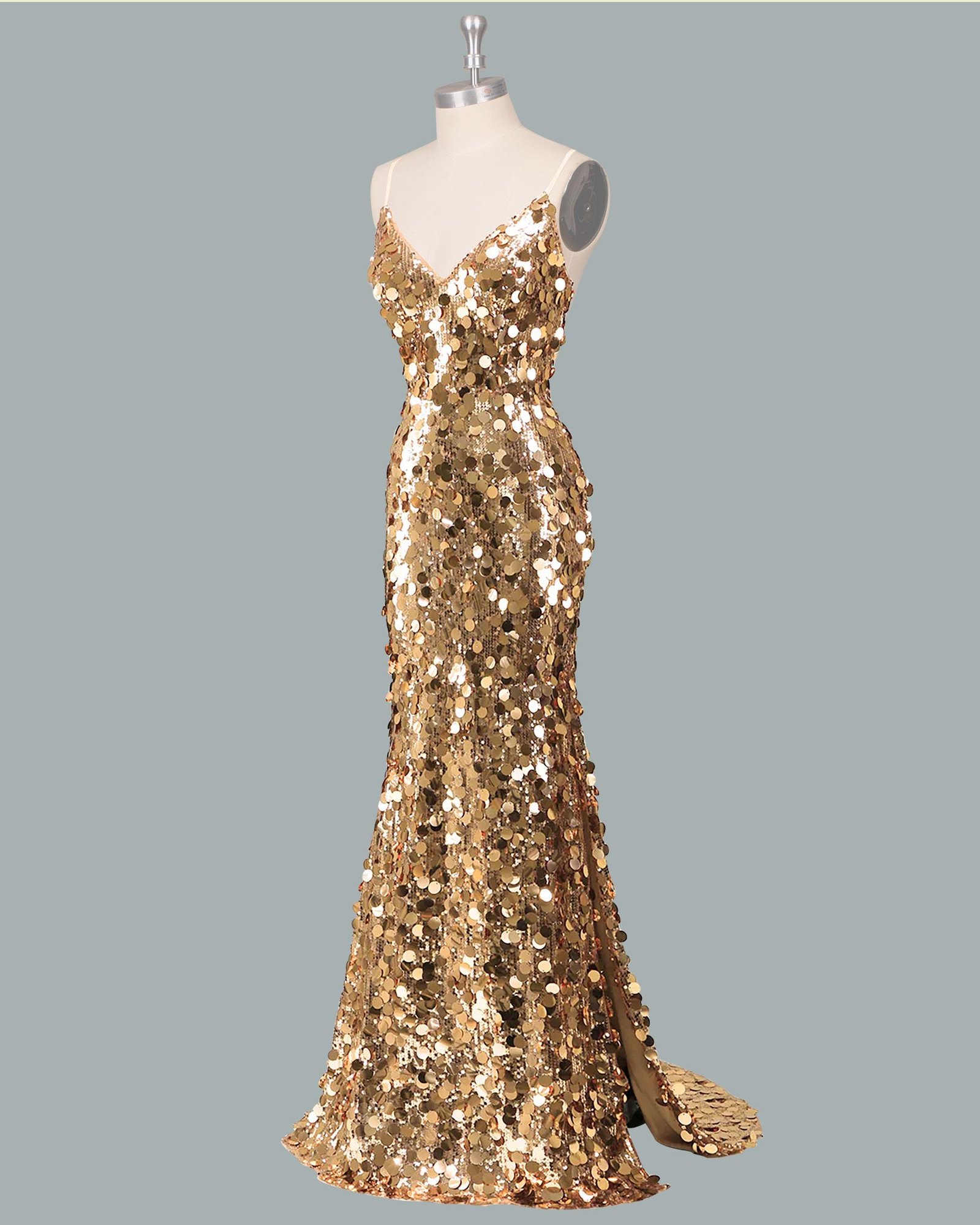 Luxury Gold Gala Dress