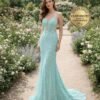 Cyan Prom Dress 2026 Regencycore Lace