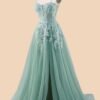 Custom Made Embroidery Evening Gown