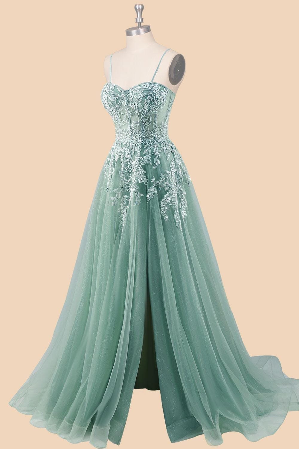Custom Made Embroidery Evening Gown