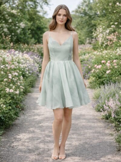 Cyan Prom Dress  3D Floral Applique
