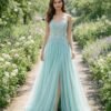 Custom Made Satin Evening Gown