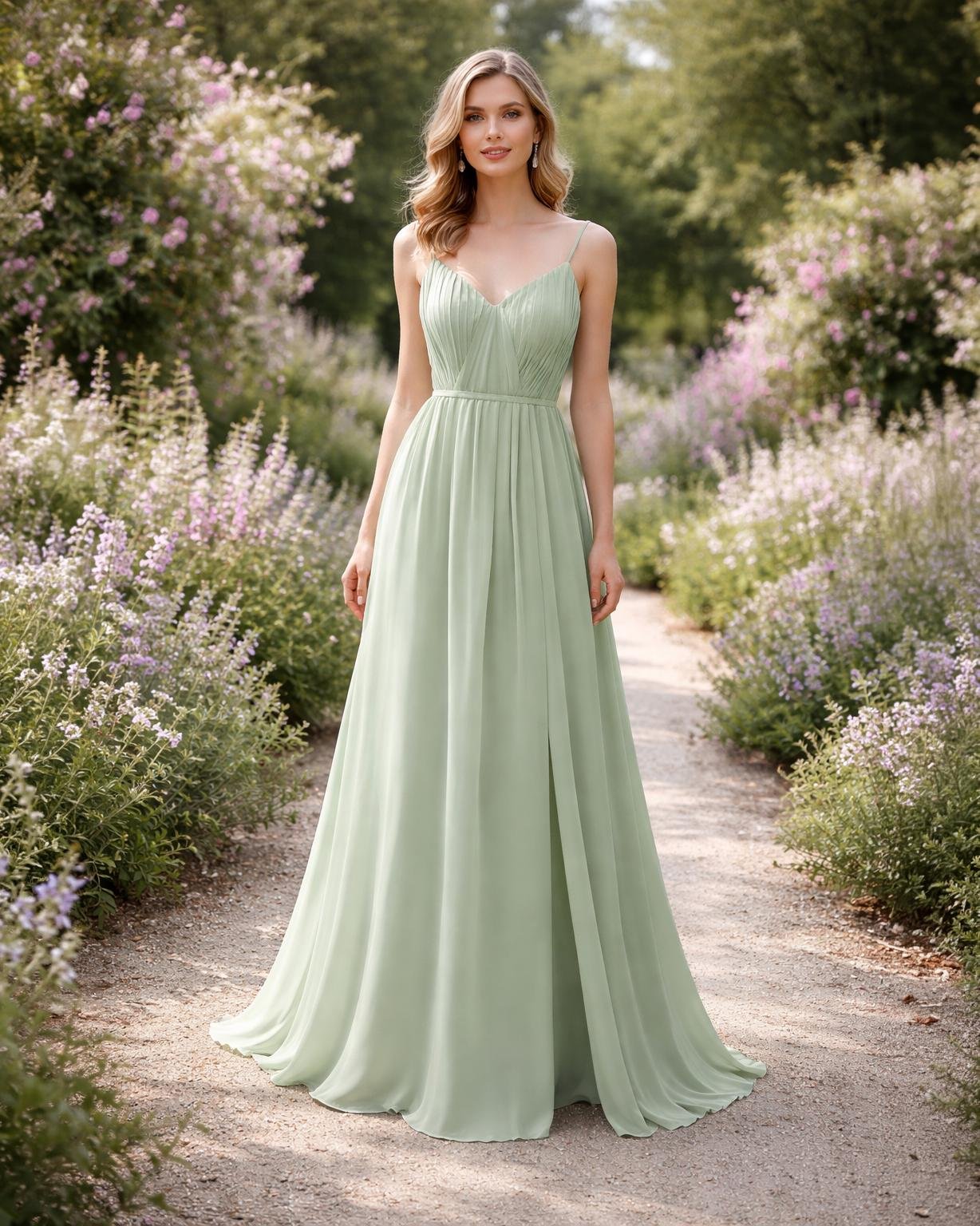 Custom Made Chiffon Evening Gown