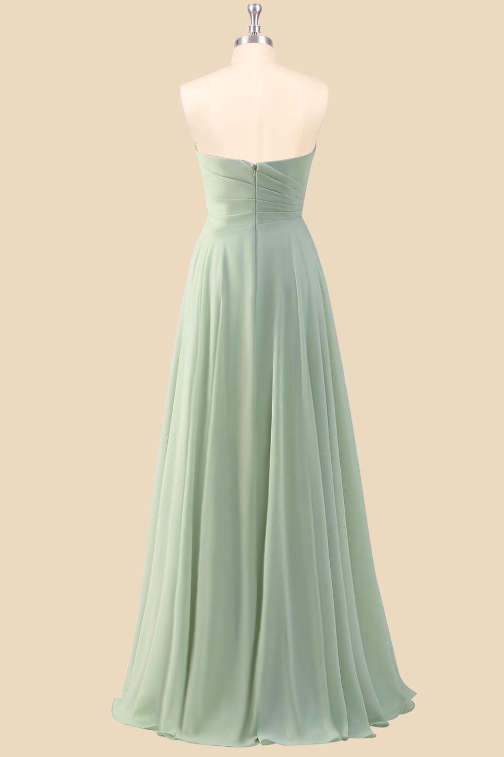 Green Prom Dress 2026 Ethereal Style, Custom Made Satin Evening Gown, Formal Gala Wear - Image 4
