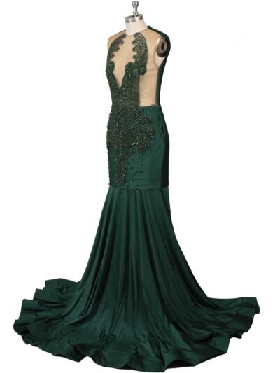 Custom Made Crystal Evening Gown