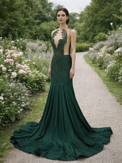 Green Prom Dress 2026 Regencycore Lace