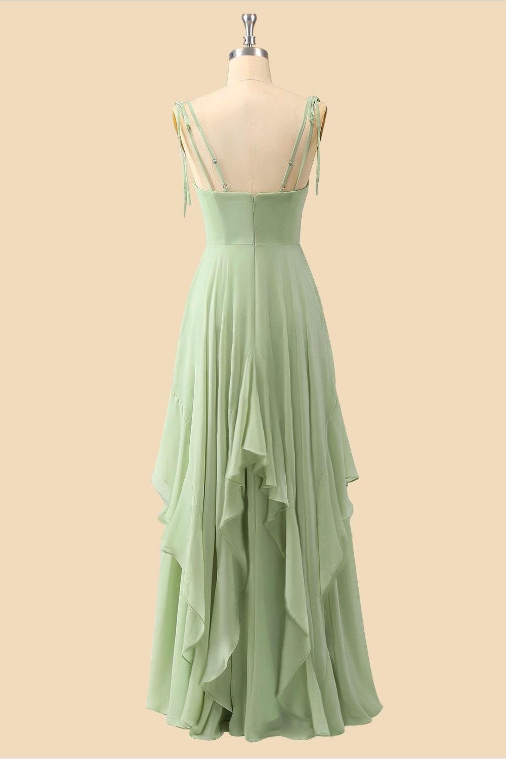 Green Prom Dress 2026 Sleek Minimalism, Custom Made Chiffon Evening Gown, Formal Gala Wear - Image 5