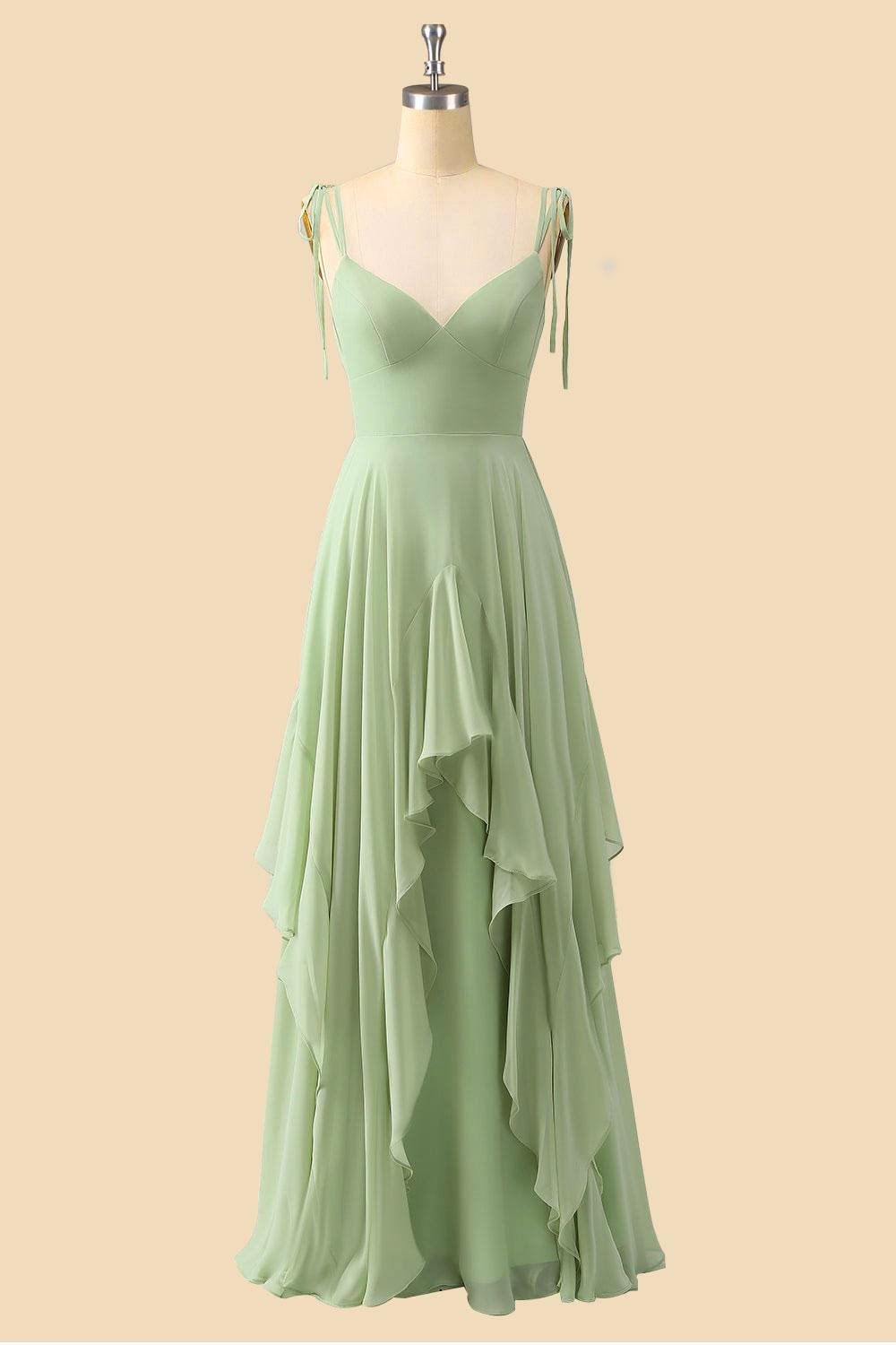 Green Prom Dress 2026 Sleek Minimalism, Custom Made Chiffon Evening Gown, Formal Gala Wear - Image 6