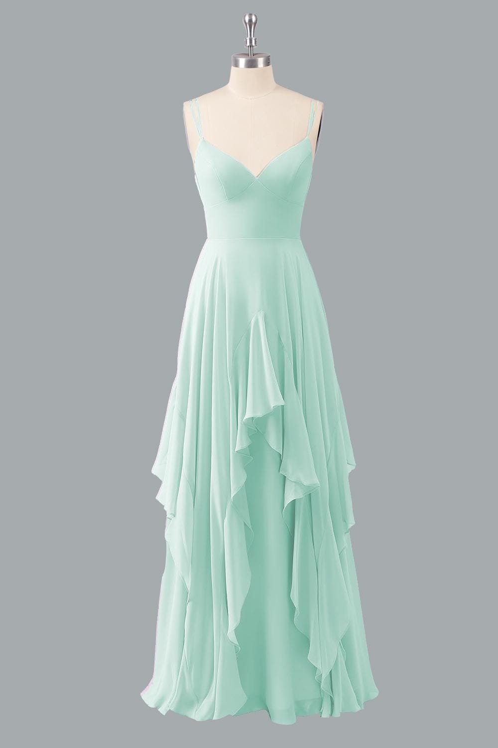 Green Prom Dress 2026 Sleek Minimalism, Custom Made Chiffon Evening Gown, Formal Gala Wear - Image 9