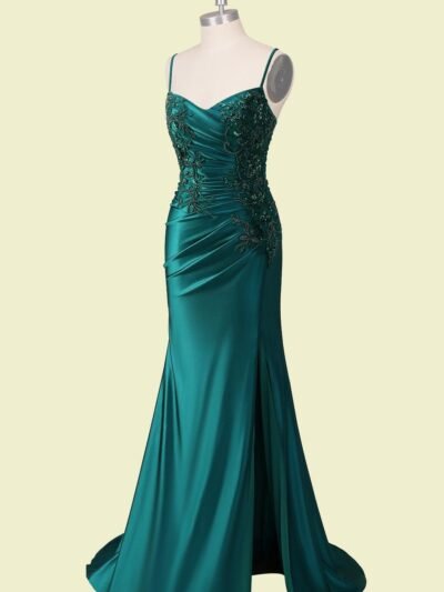 Custom Made Beaded Evening Gown