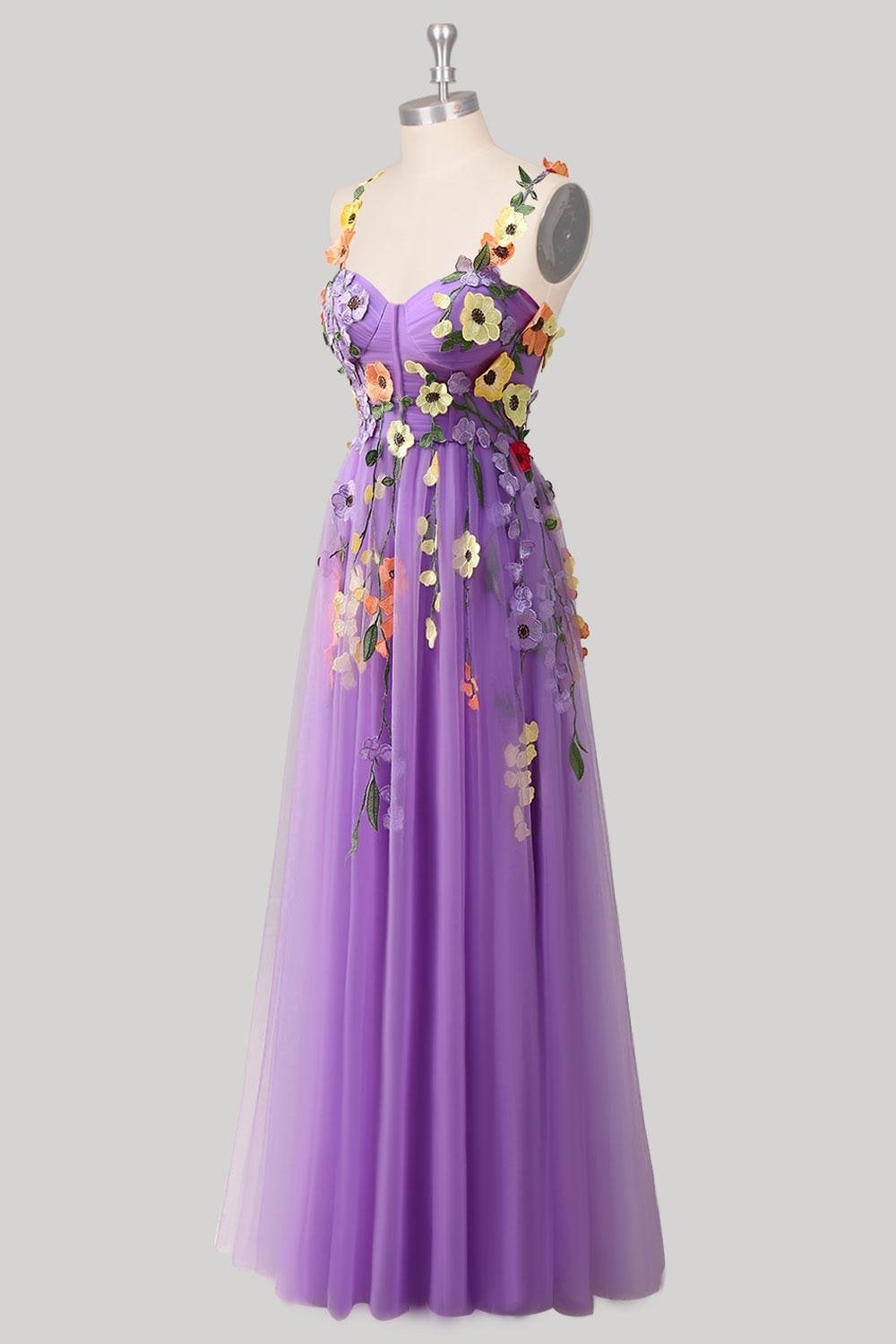 Green Prom Dress 3D Floral Applique, Custom Made Embroidery Evening Gown, Formal Gala Wear - Image 7