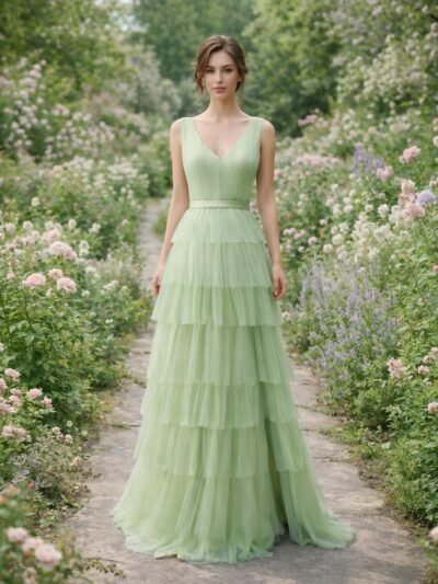 Green Wedding Dress Ethereal Style