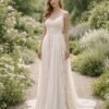 Ivory Wedding Dress 3D Floral Applique