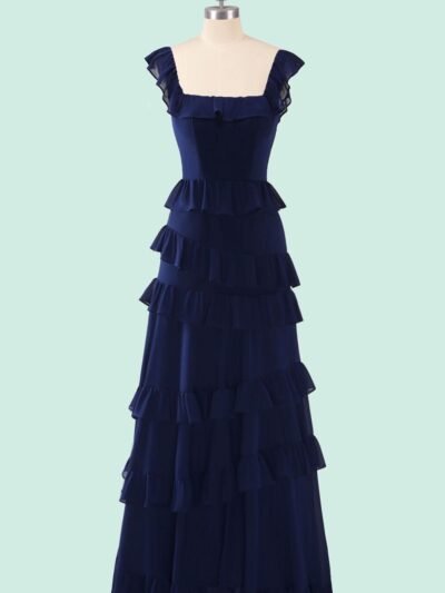 Custom Made Chiffon Evening Gown