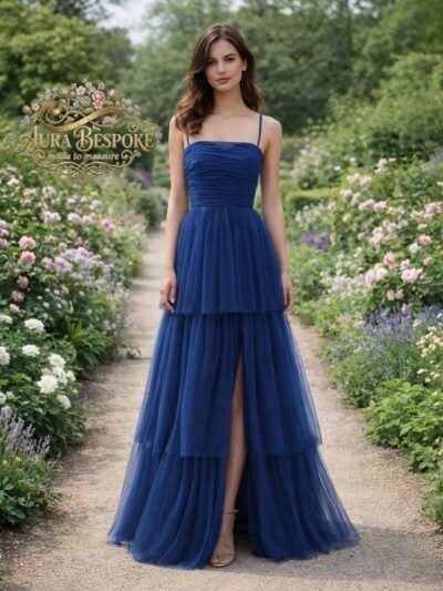 Custom Made Tulle Evening Gown