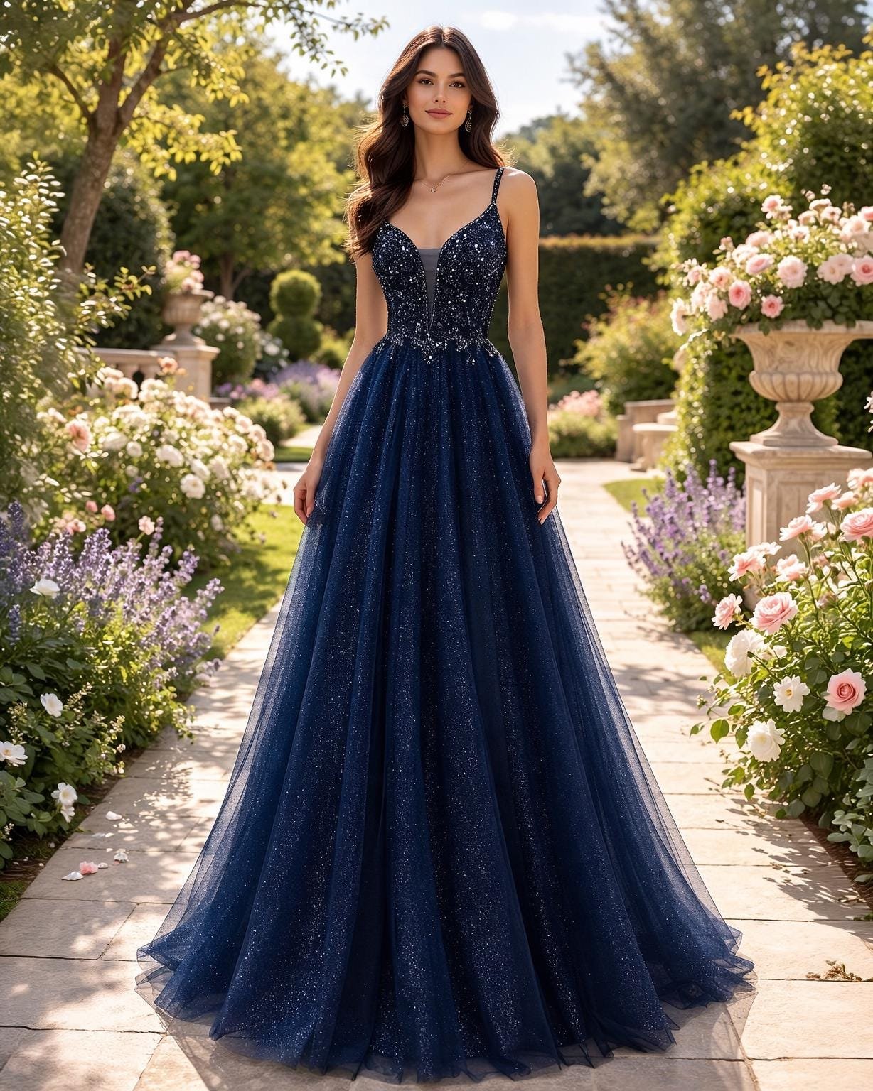 Custom Made Satin Evening Gown