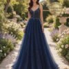 Navy Prom Dress 2026 Glitter Maximalism
