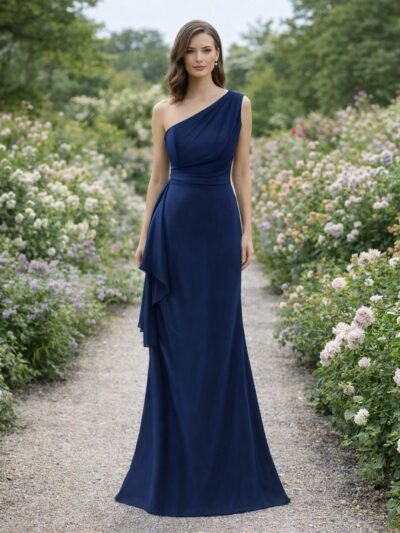 Navy Wedding Dress Ethereal Style