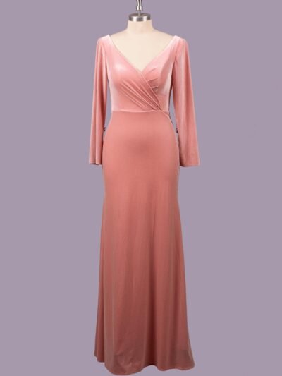 Custom Made Velvet Evening Gown