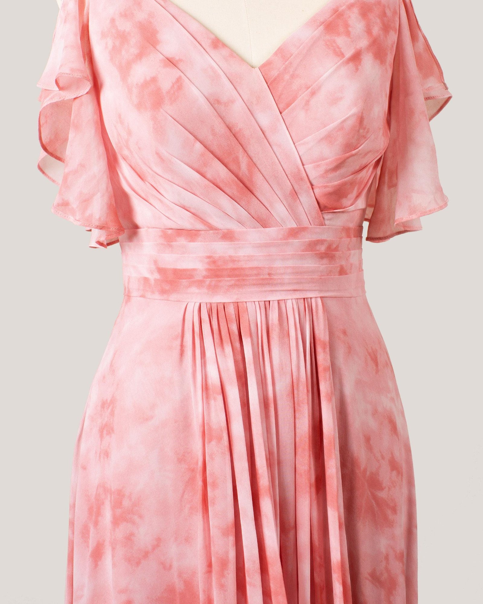 Pink Prom Dress 3D Floral Applique, Custom Made Chiffon Evening Gown, Formal Gala Wear - Image 5