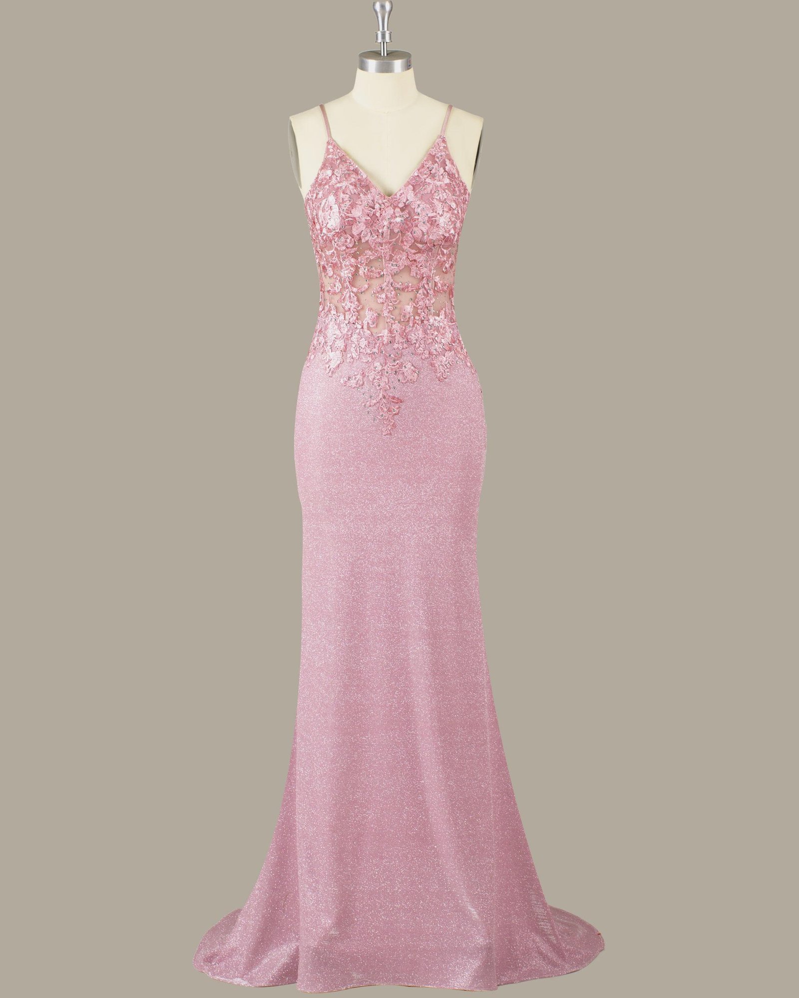 Custom Made Crystal Evening Gown