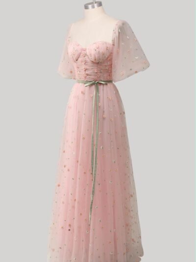 Custom Made Embroidery Evening Gown